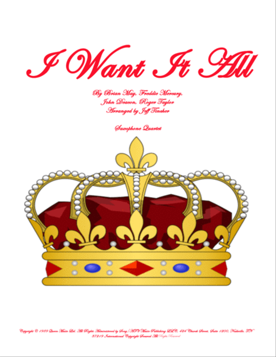 I Want It All Woodwind Quartet scores gallery preview page 1