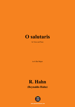 Book cover for R. Hahn-O salutaris,in A flat Major