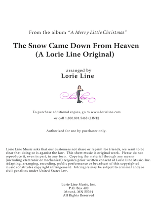 Book cover for The Snow Came Down From Heaven (a Lorie Line original)