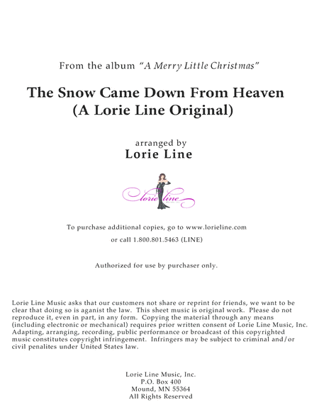 The Snow Came Down From Heaven (a Lorie Line original) image number null
