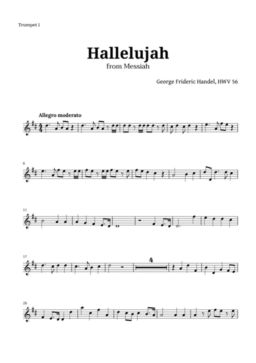 Hallelujah by Handel for Brass Quartet and Piano image number null