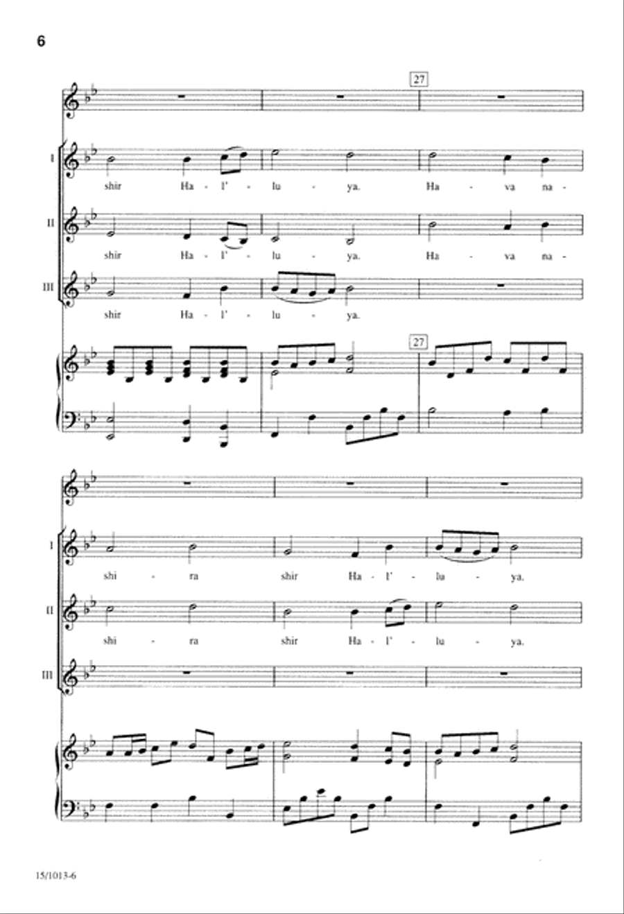 Hava Nashira Hava Nashira Choir scores gallery preview page 6