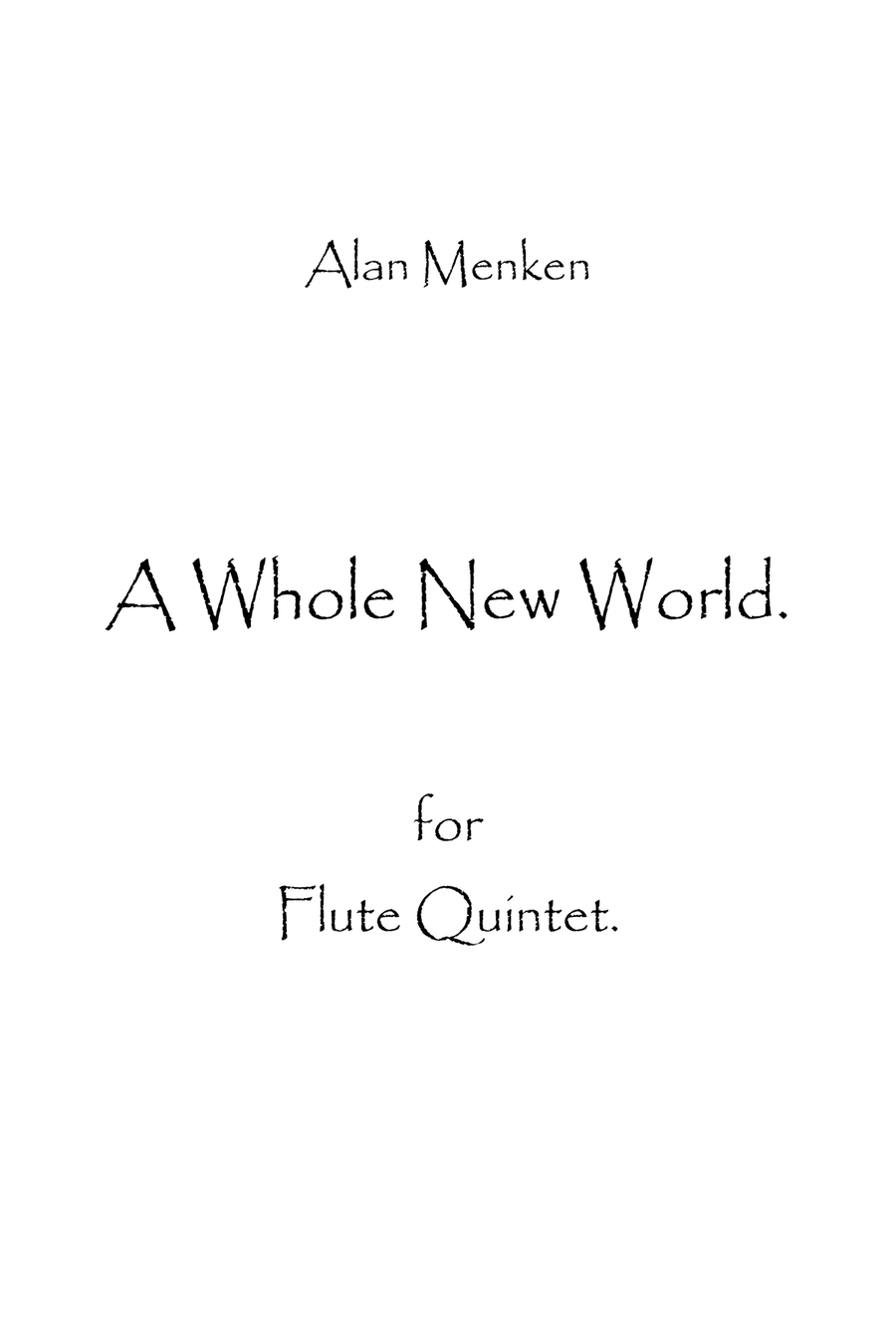 A Whole New World Woodwind Quintet scores gallery preview page 1