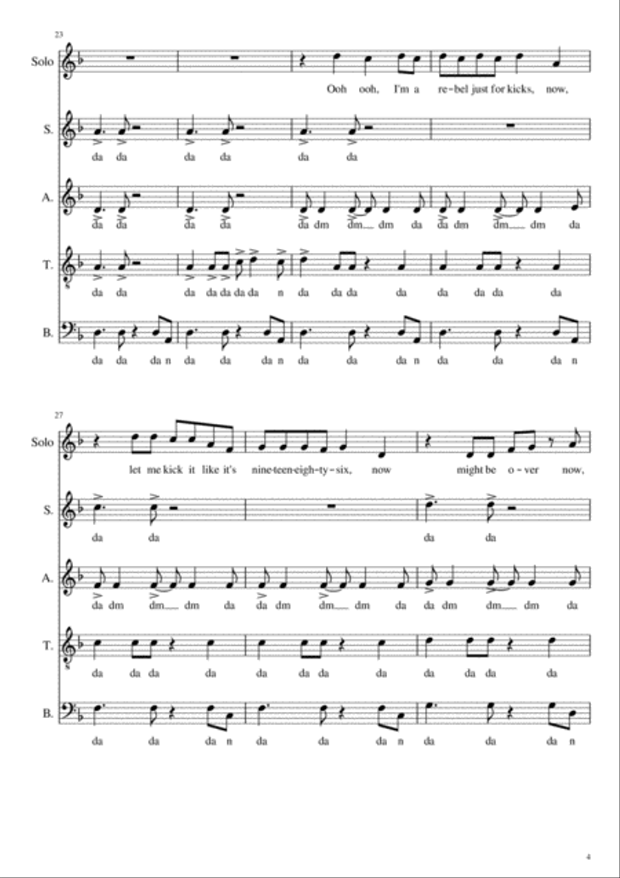 Feel It Still 4-Part scores gallery preview page 4