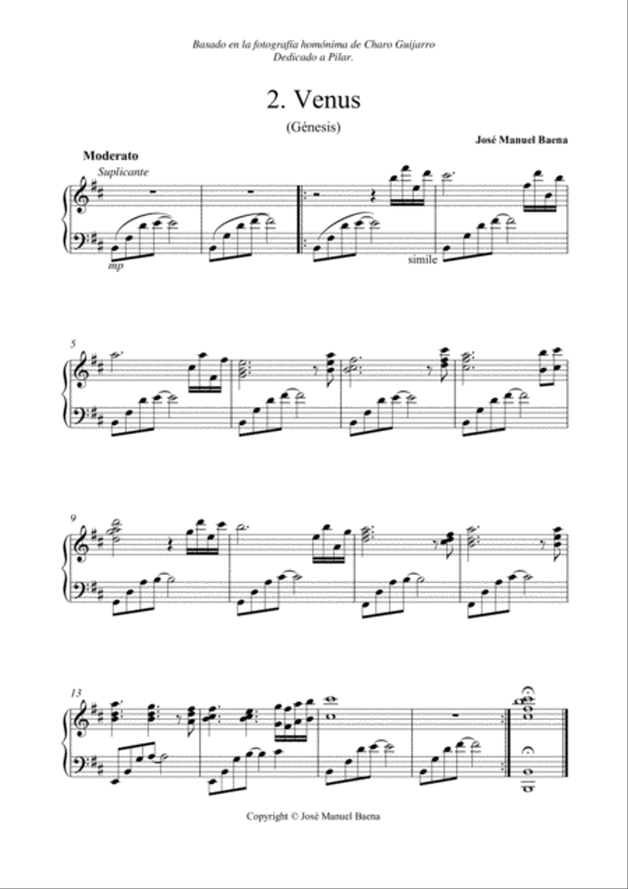 Venus Venus Piano Solo scores gallery preview page 1