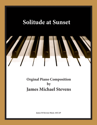 Book cover for Solitude at Sunset - Reflective Piano