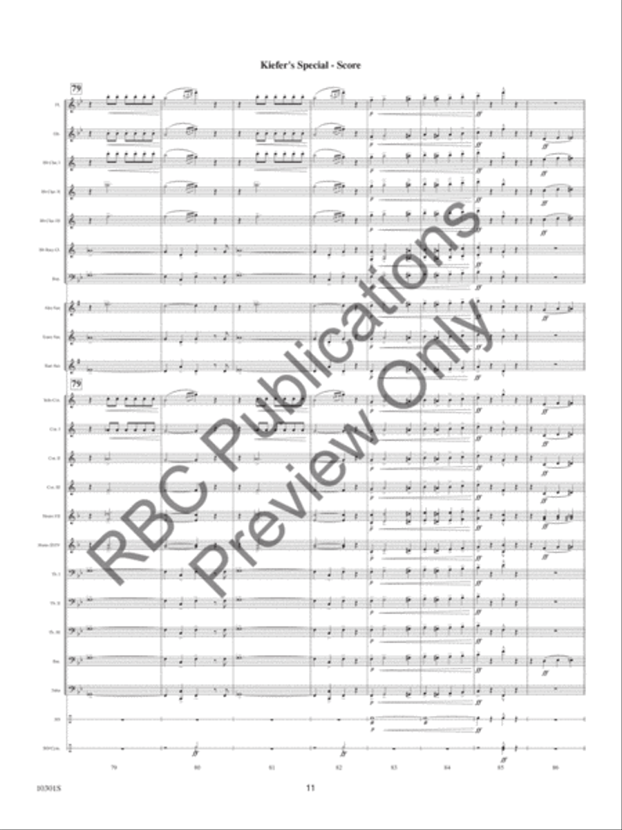Kiefer's Special Concert Band scores gallery preview page 13