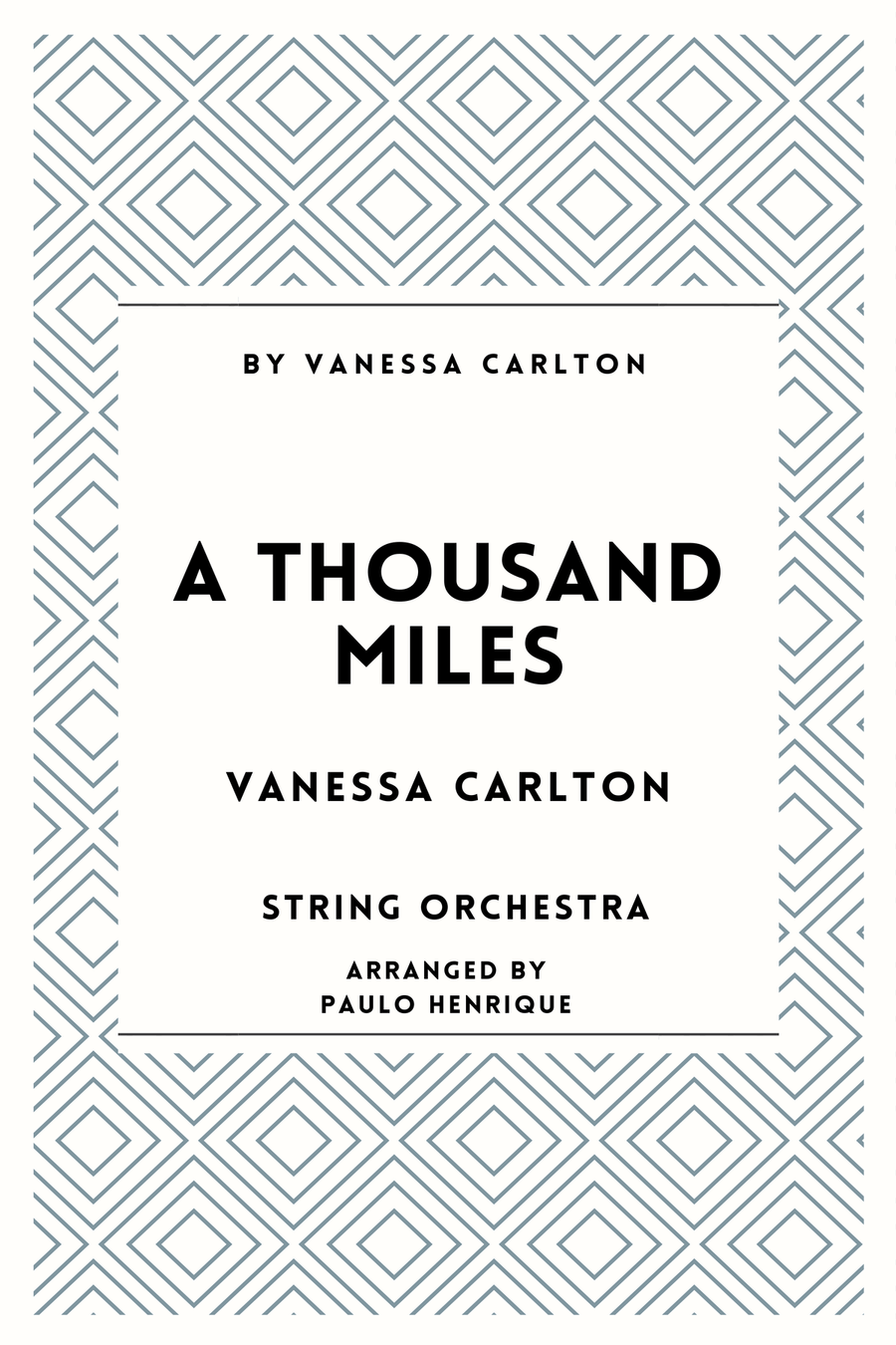A Thousand Miles String Orchestra scores gallery preview page 1