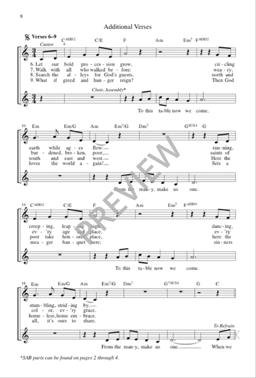 From the Many, Make Us One 3-Part scores gallery preview page 9