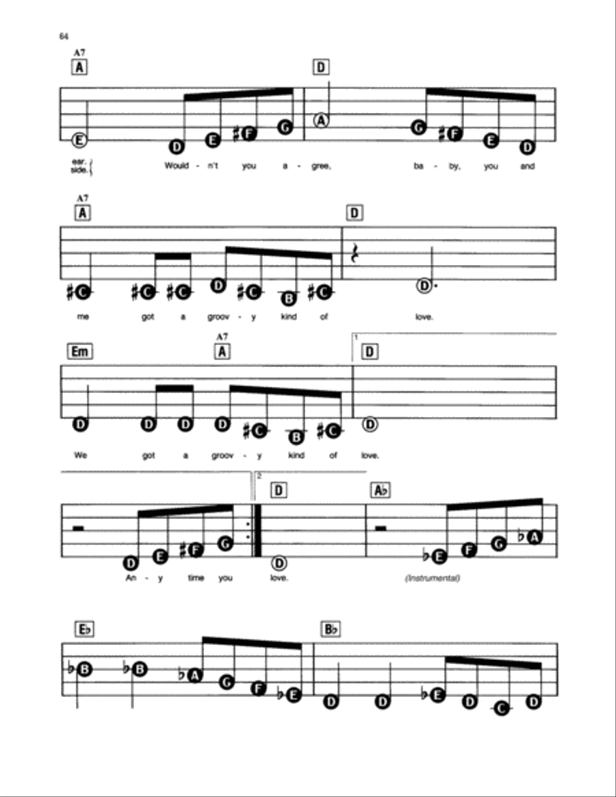 A Groovy Kind Of Love Electronic Keyboard scores gallery preview page 2