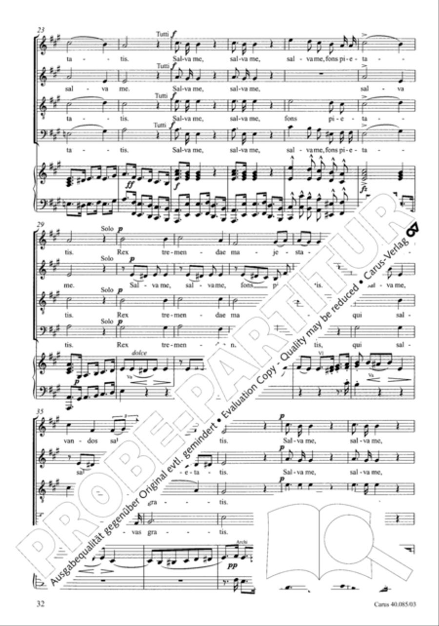 Missa pro defunctis Missa pro defunctis 4-Part scores gallery preview page 33