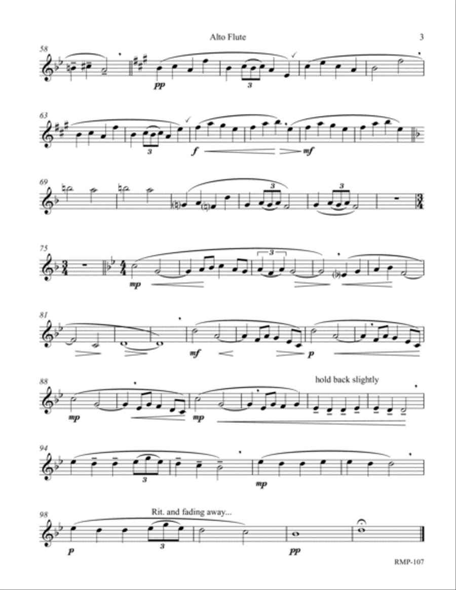 12 Great Flute Encores-alto flute part Flute Solo scores gallery preview page 4