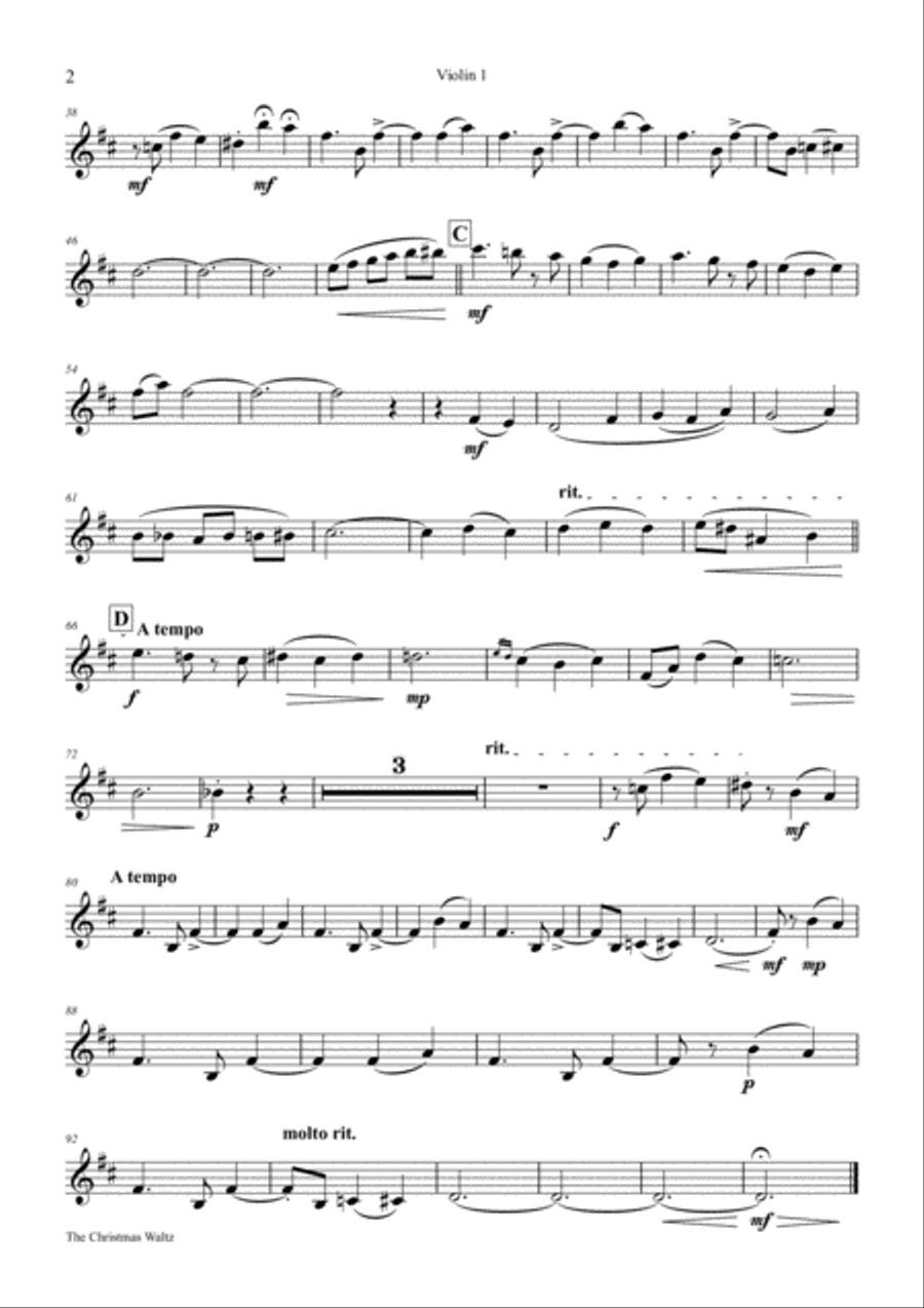 The Christmas Waltz String Quartet scores gallery preview page 6