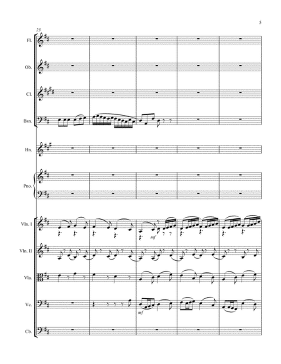 Piano Concerto No. 1 in D Major - Full Score image number null