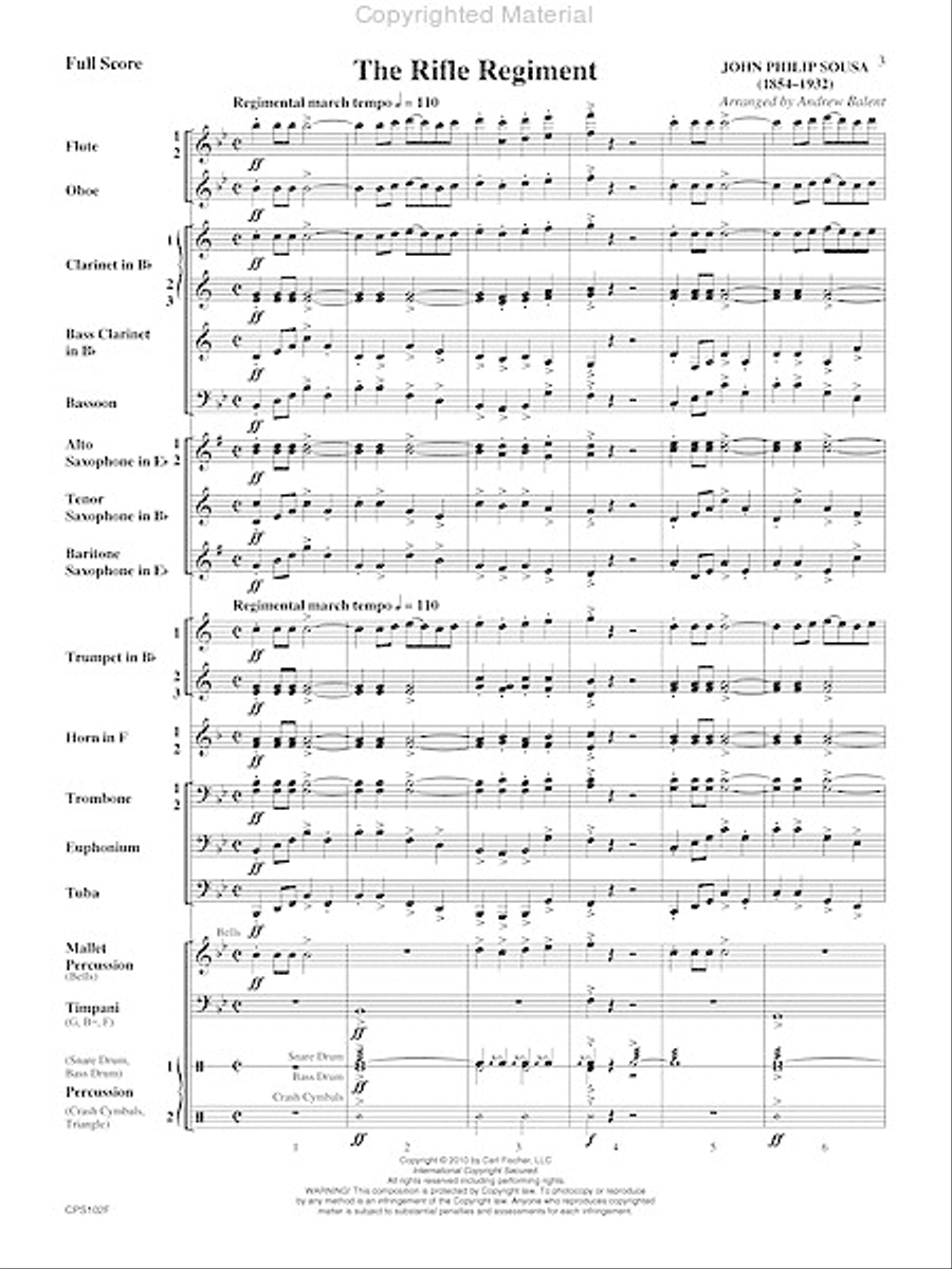 Rifle Regiment Rifle Regiment Concert Band scores gallery preview page 4