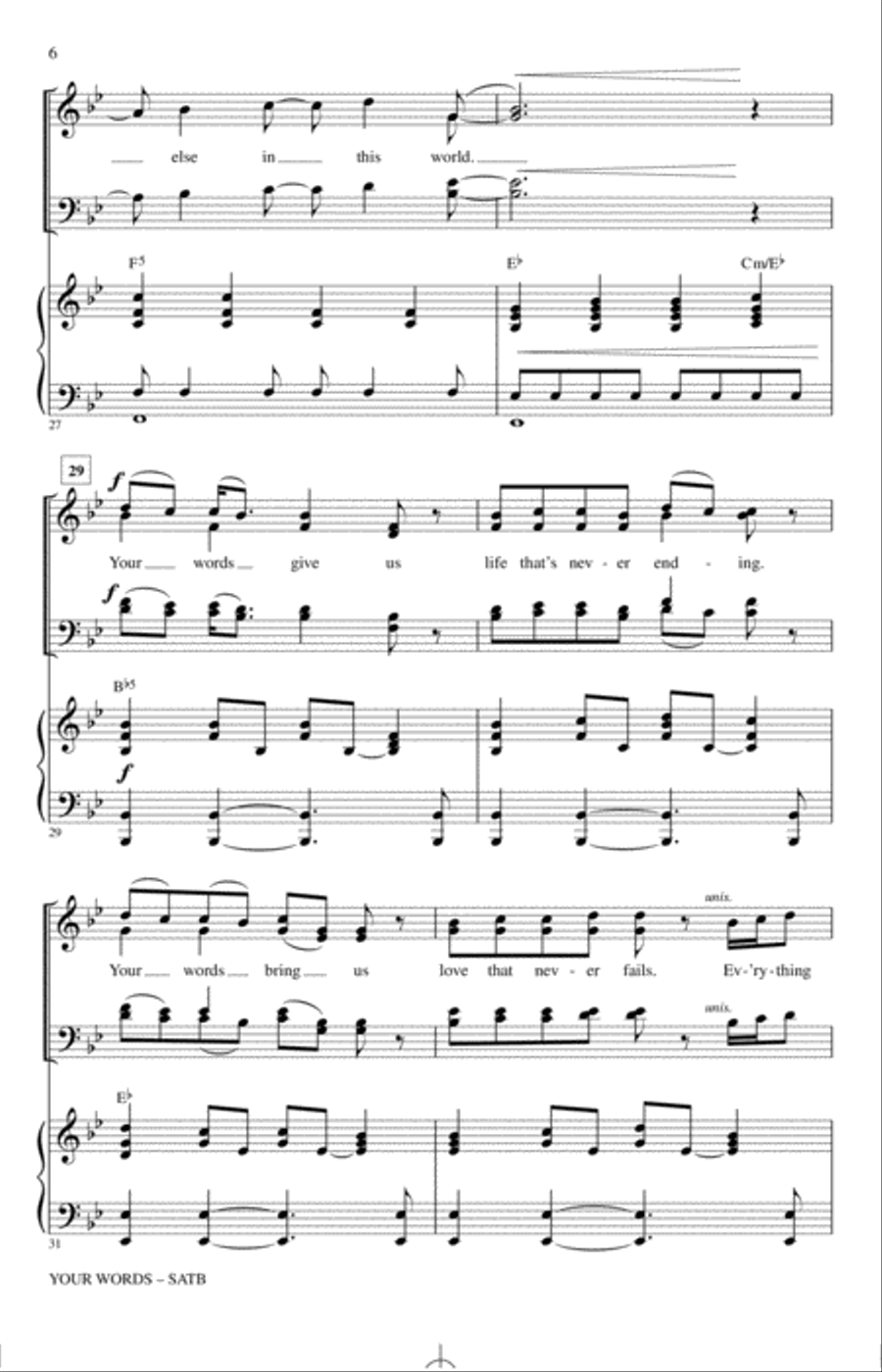 Your Words 4-Part scores gallery preview page 5