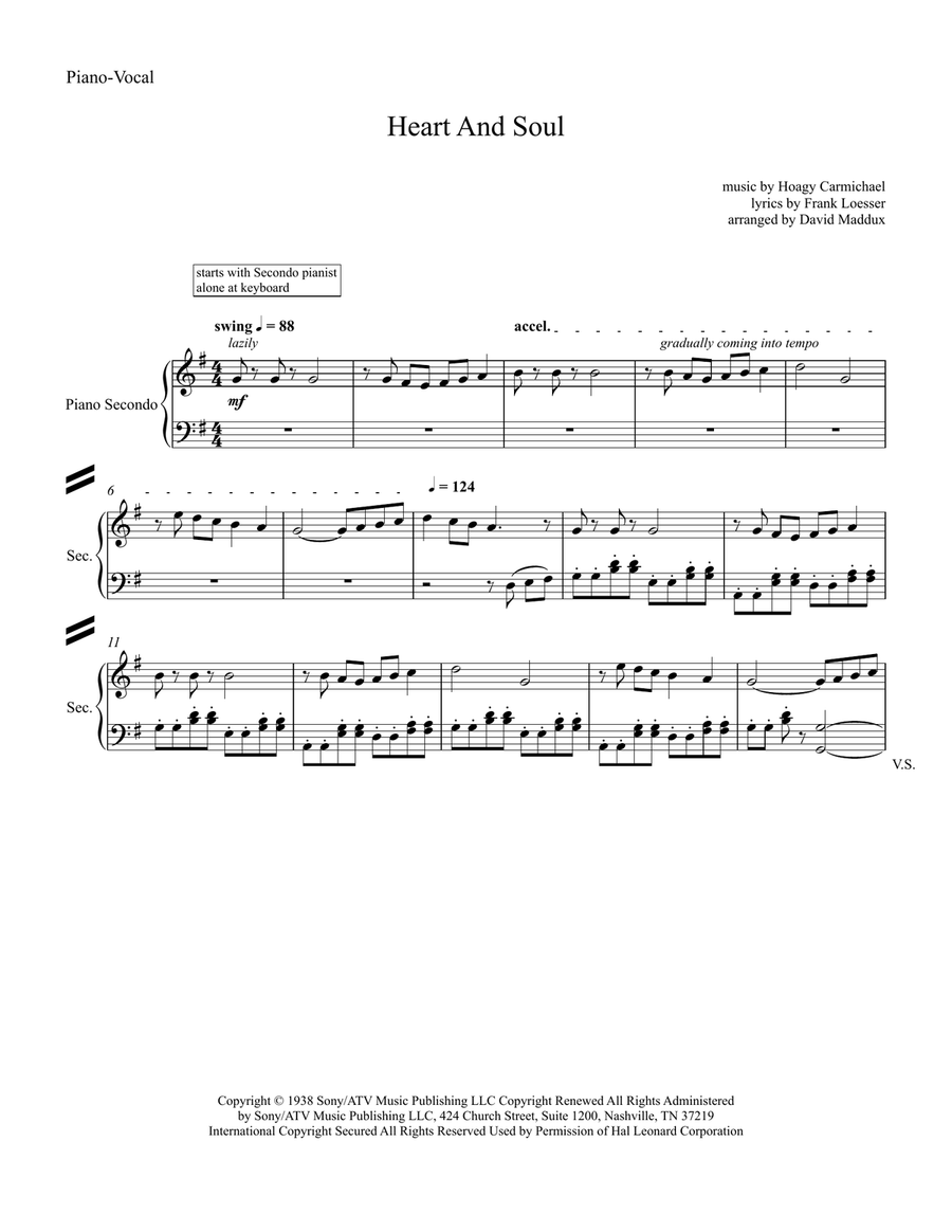Heart And Soul TTBB scores gallery preview page 1