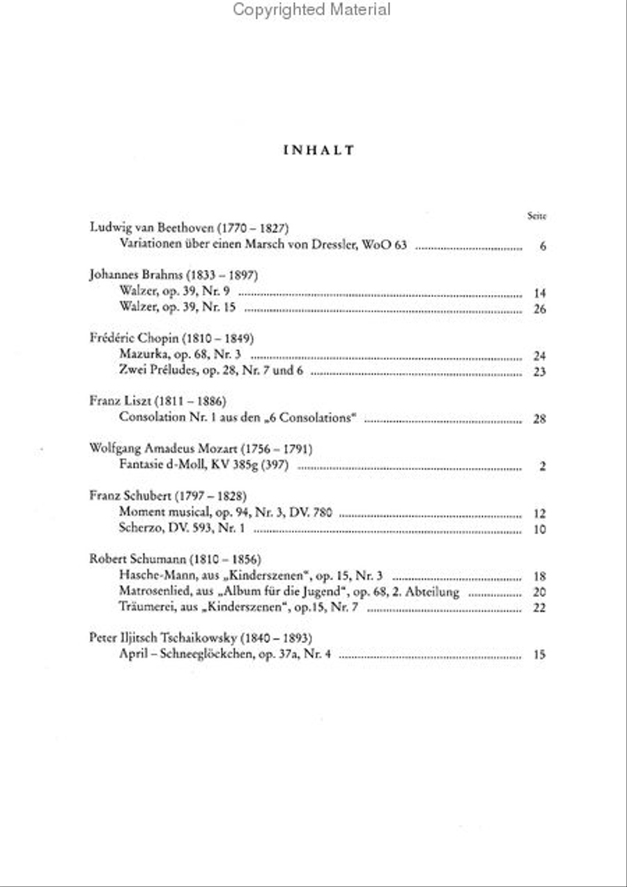 Die allerersten Klassiker und Romantiker Band 3 Piano Solo scores gallery preview page 2