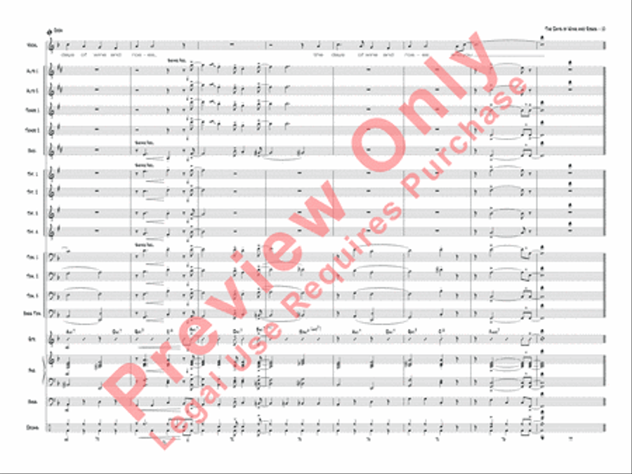 The Days of Wine and Roses Jazz Ensemble scores gallery preview page 13