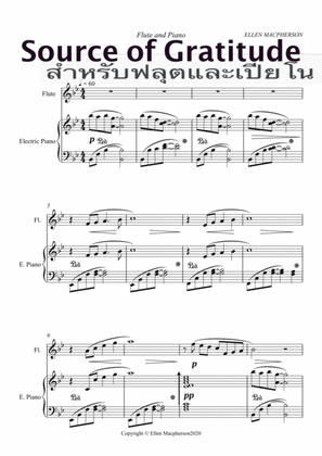 SOURCE OF GRATITUDE for Flute & Piano by Ellen Macpherson