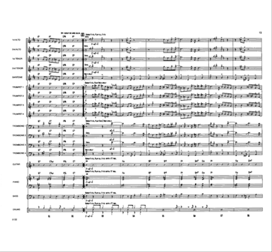 A Shuffle for Uncle Guido Jazz Ensemble scores gallery preview page 12