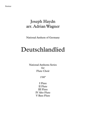 Deutschlandlied (National Anthem of Germany) Flute Choir arr. Adrian Wagner