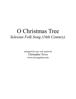 O Christmas Tree, easy fingerstyle guitar with tab