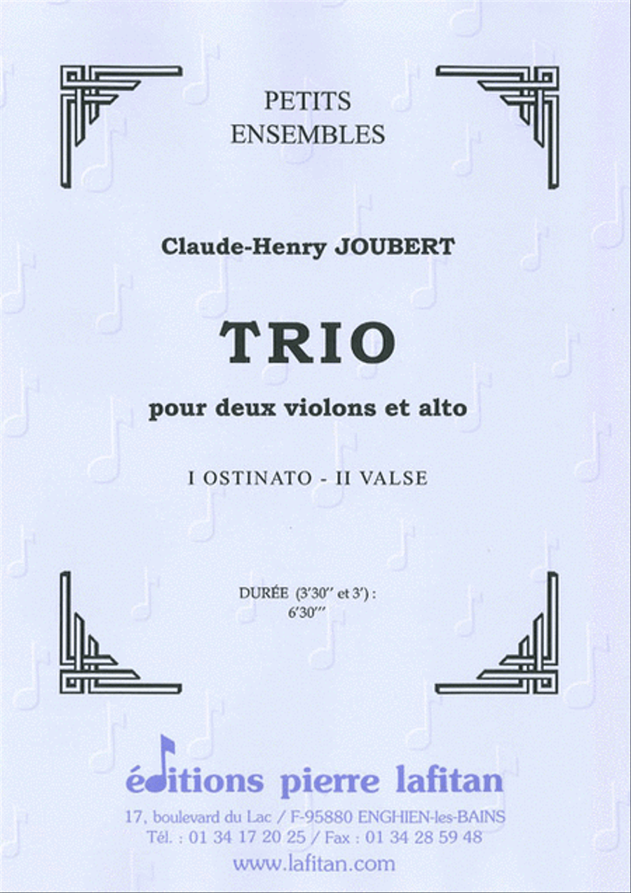 Trio Pour Deux Violons et Alto Viola scores gallery preview page 1
