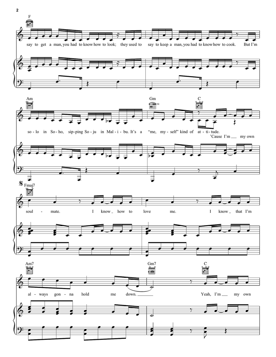 Soulmate Piano, Vocal, Guitar scores gallery preview page 2