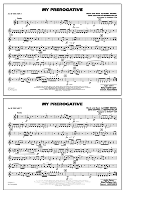 Book cover for My Prerogative (arr. Ishbah Cox) - 3rd Bb Trumpet
