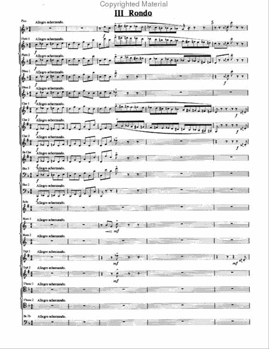 Concerto in F minor for Trumpet Concert Band scores gallery preview page 11