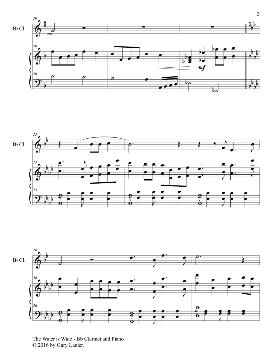Gary Lanier: 3 Inspiring Hymn Tunes (Duets for Bb Clarinet & Piano) Gary Lanier: 3 Inspiring Hymn Tunes (Duets for Bb Clarinet & Piano) B-Flat Clarinet scores gallery preview page 4