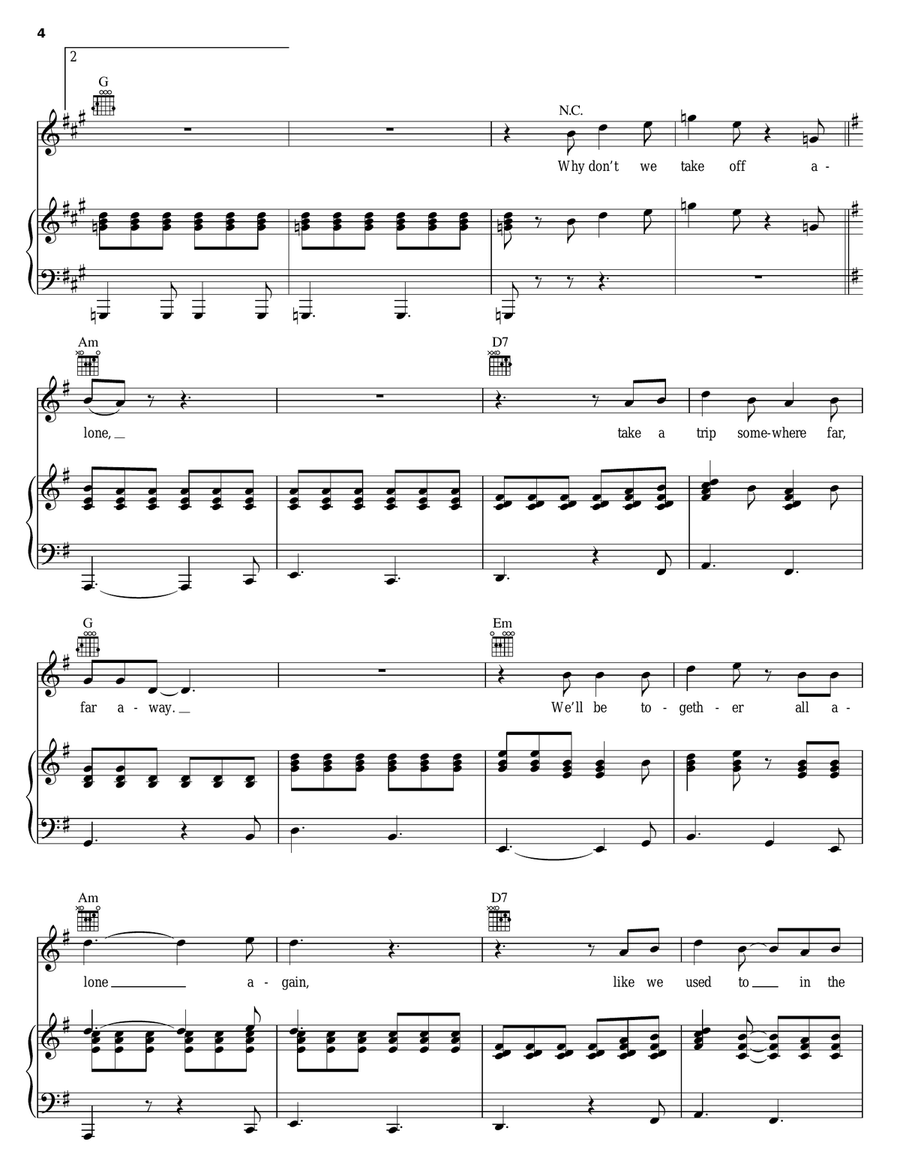 (Just Like) Starting Over Piano, Vocal, Guitar scores gallery preview page 4