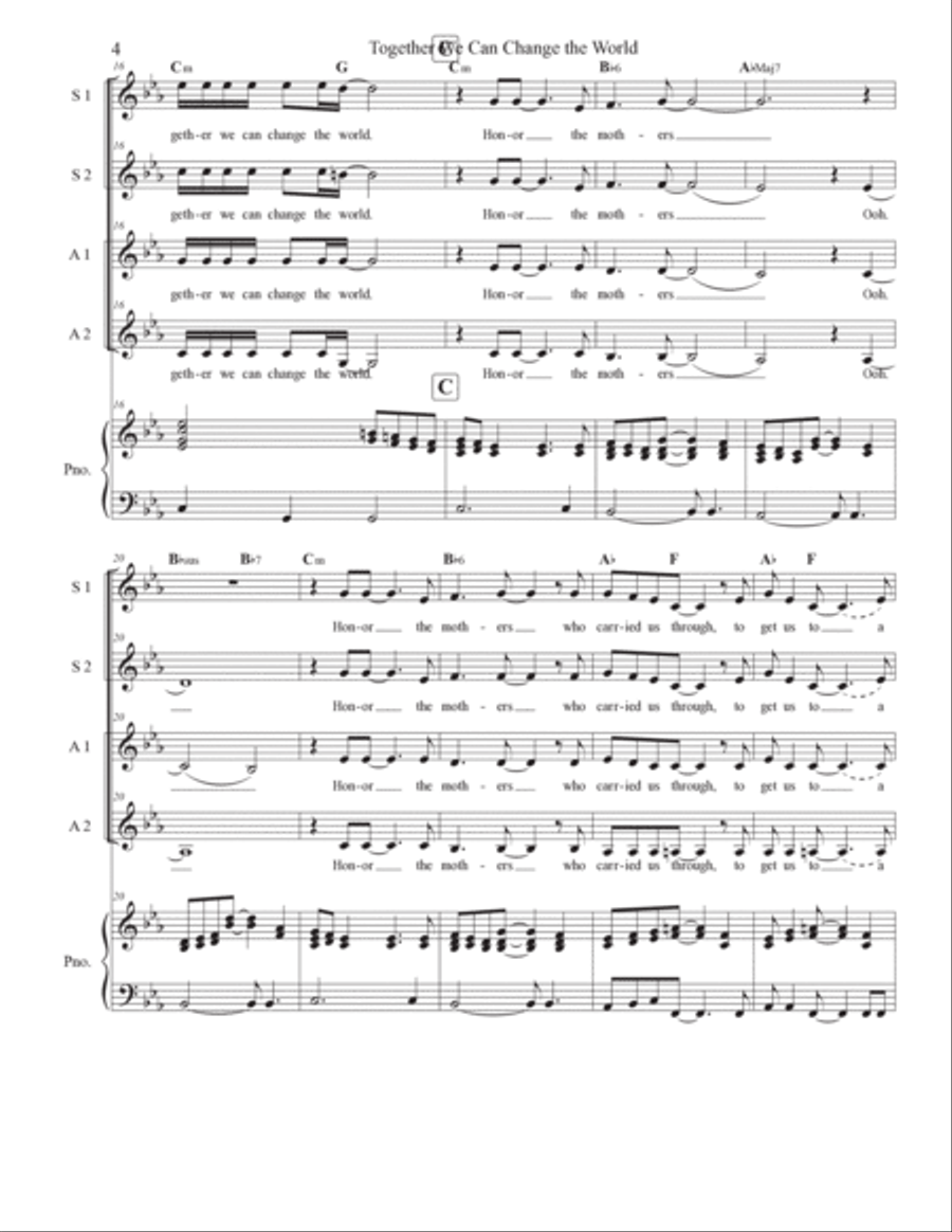 Together We Can Change the World SSAA scores gallery preview page 4