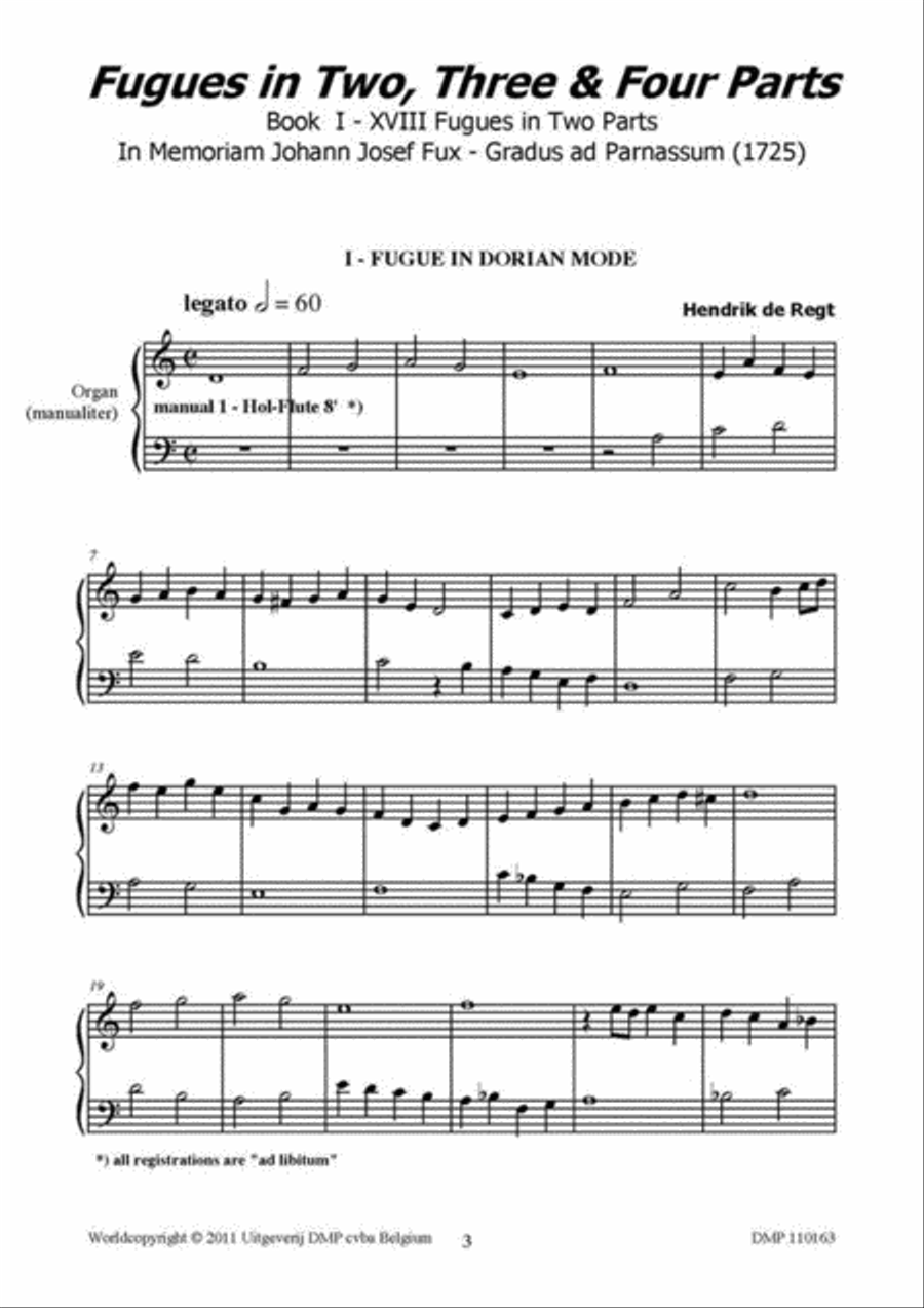 18 Fugues In 2 Parts 2-Part scores gallery preview page 2