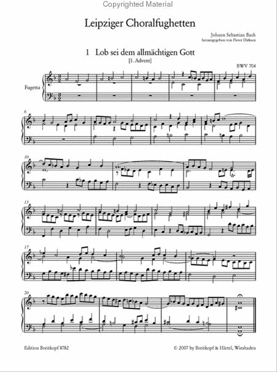 Leipzig Chorale Fughettas Harpsichord scores gallery preview page 2