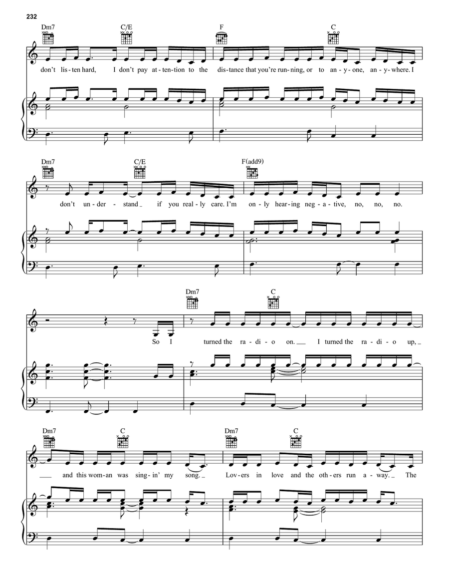 Stay Piano, Vocal, Guitar scores gallery preview page 3