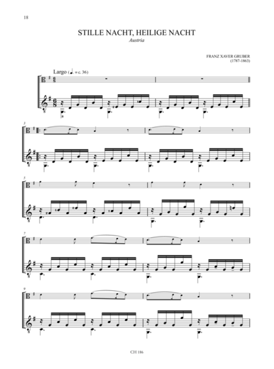 Christmas Carols. 20 Easy Arrangements for Viola and Guitar Viola scores gallery preview page 4
