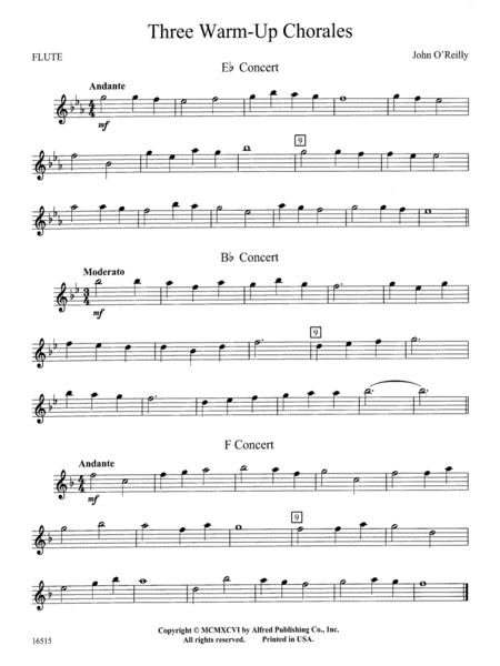 Three Warm-Up Chorales: Flute