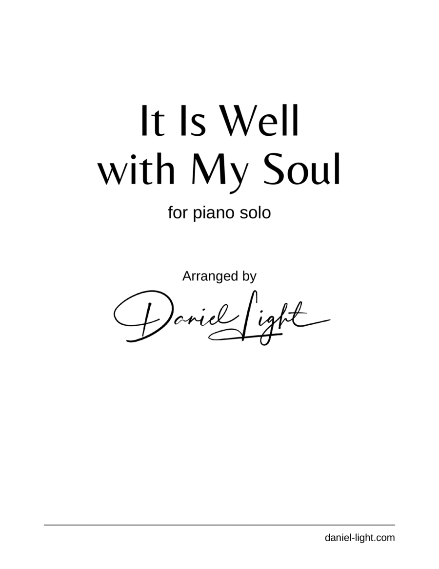 Book cover for It Is Well with My Soul (Intermediate Piano Solo)