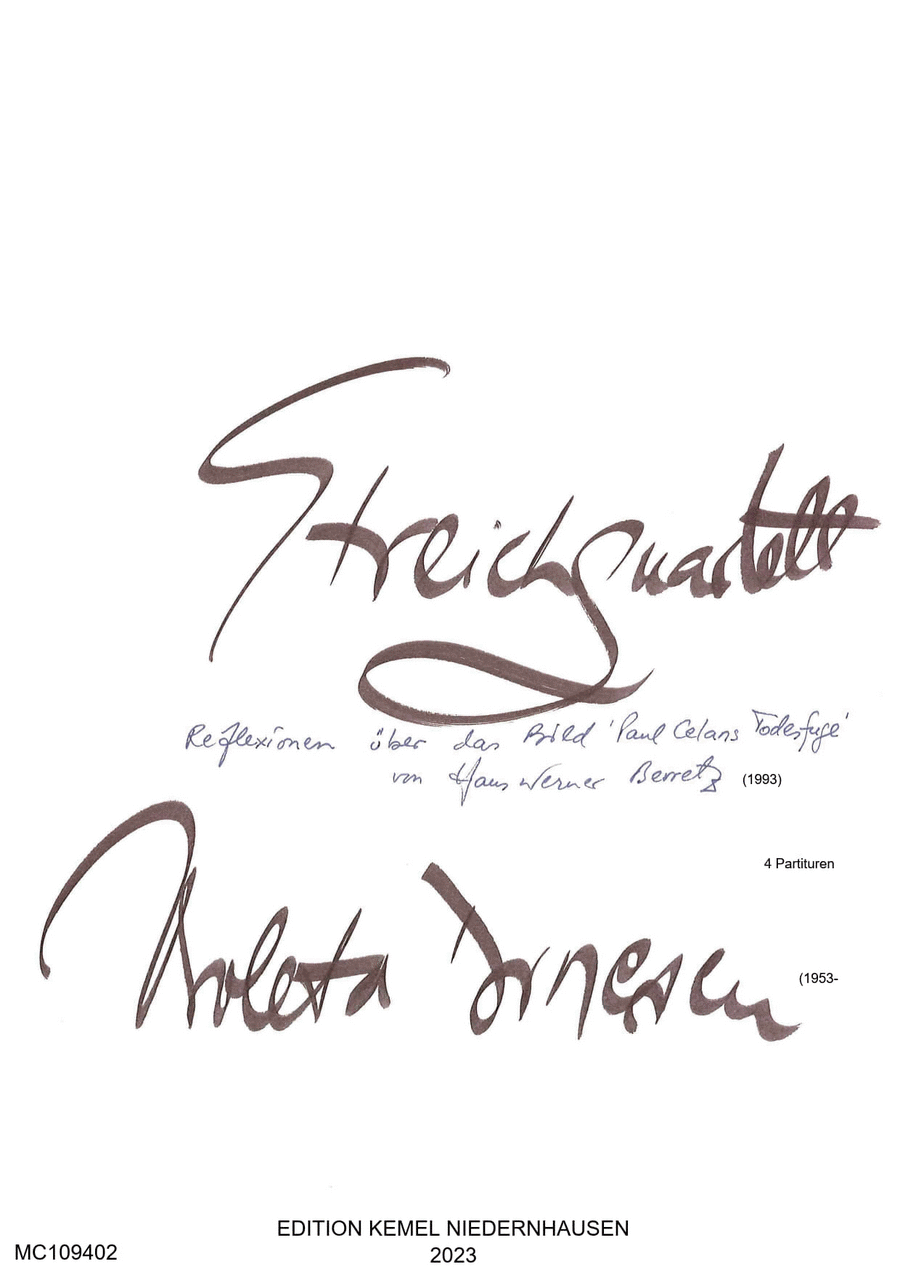 Streichquartett String Quartet scores gallery preview page 1