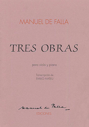 Book cover for De Falla: Tres Obras Para Viola Y Piano