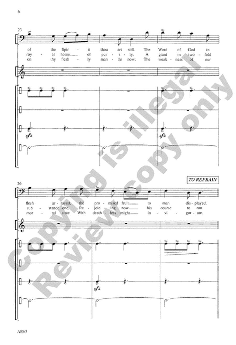 Advent Processional Unison Choir scores gallery preview page 6