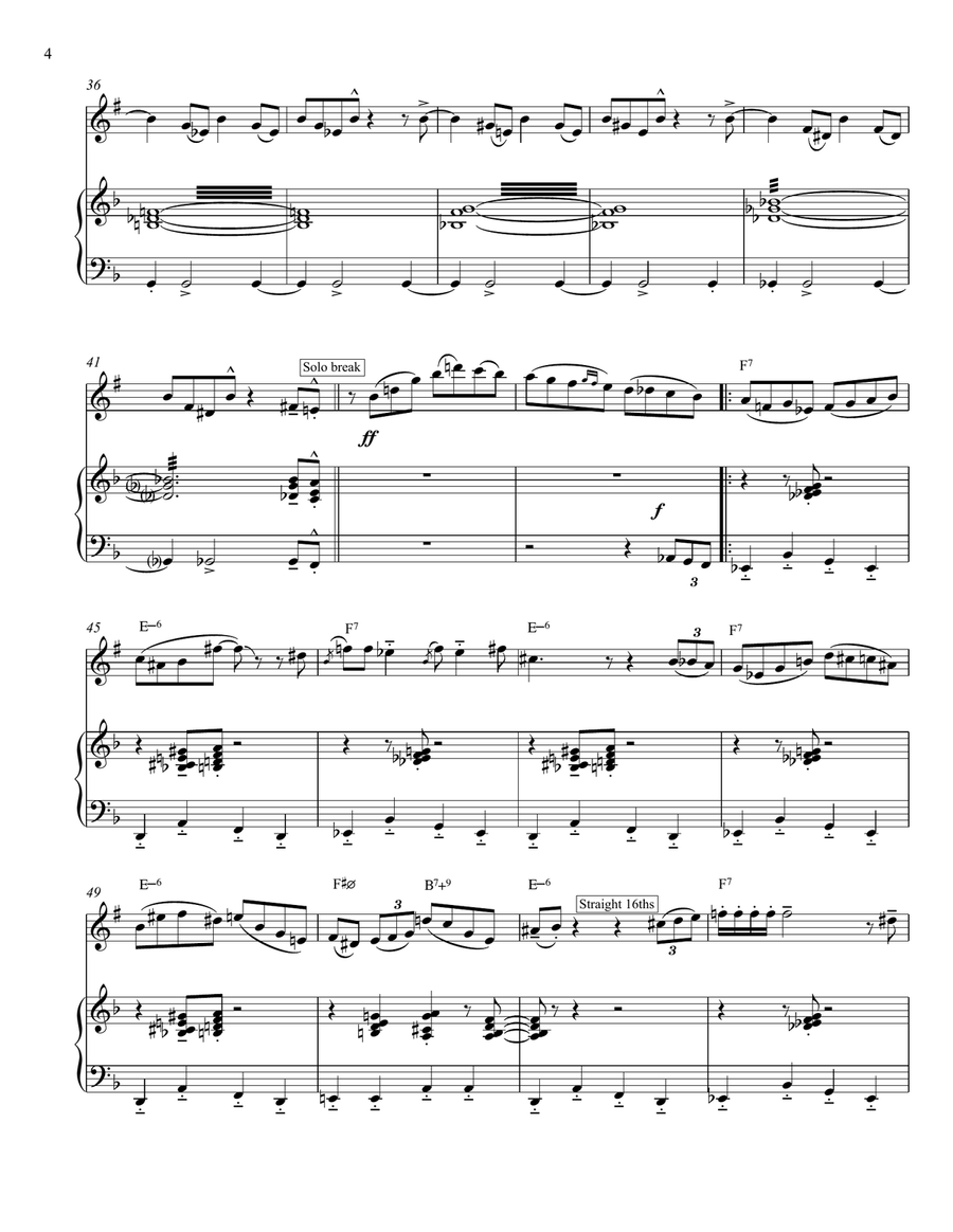 A Night In Tunisia B-Flat Trumpet scores gallery preview page 4