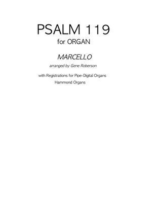 Psalm 119 For Organ