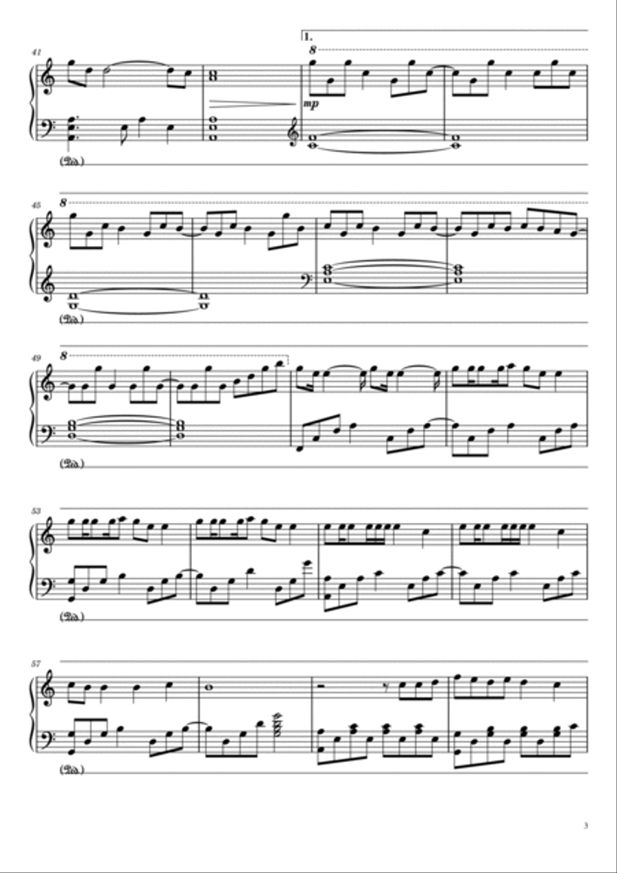 Your Eyes Tell Piano Solo scores gallery preview page 3