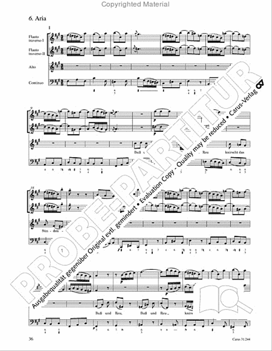 St. Matthew Passion (Matthaus-Passion) 4-Part scores gallery preview page 38