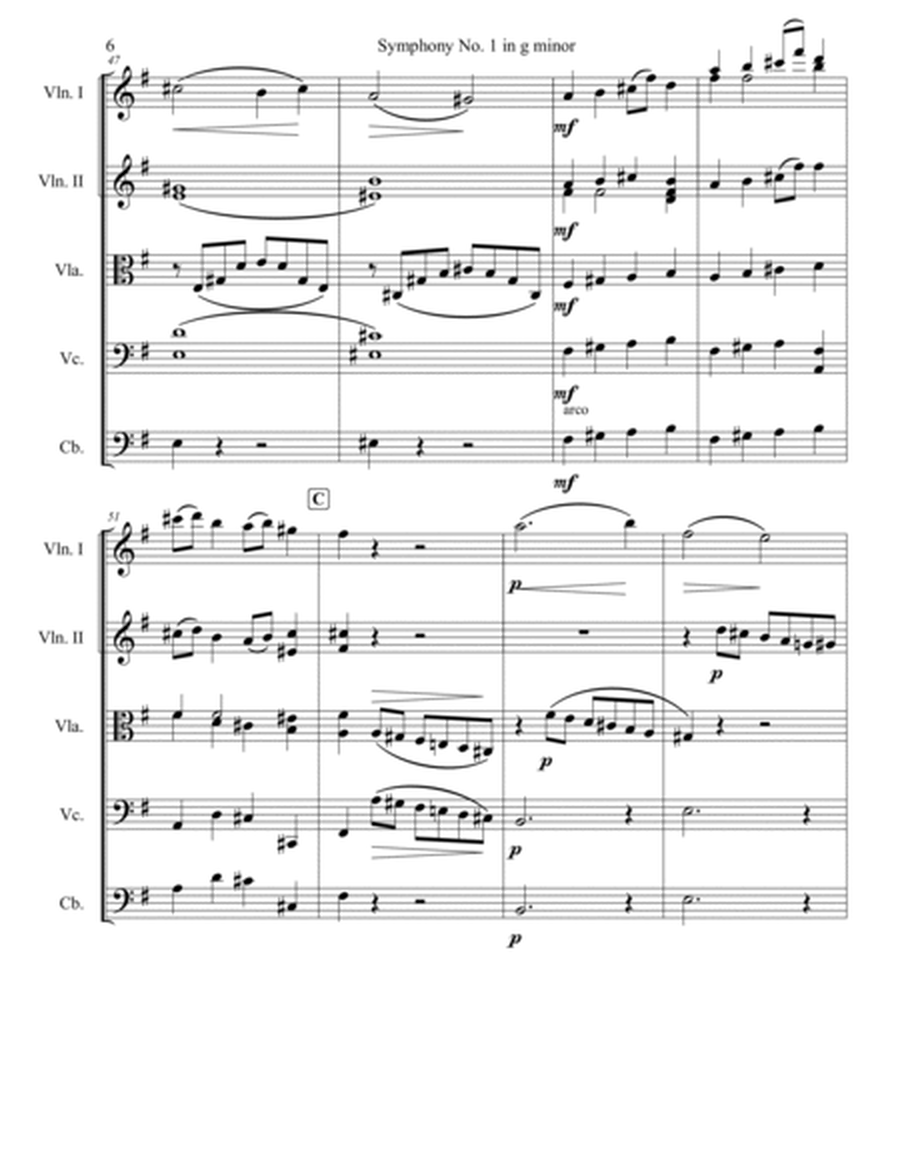 Symphony No. 1 in g minor, Movement 4 (Arranged for String Orchestra)