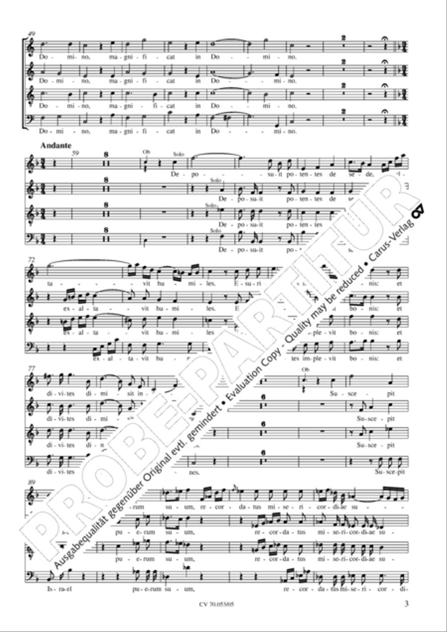 Magnificat in C major 4-Part scores gallery preview page 4