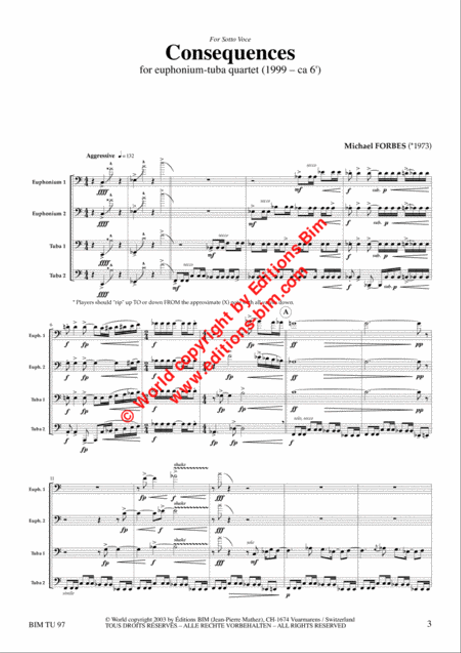Consequences Consequences Tuba Quartet scores gallery preview page 2